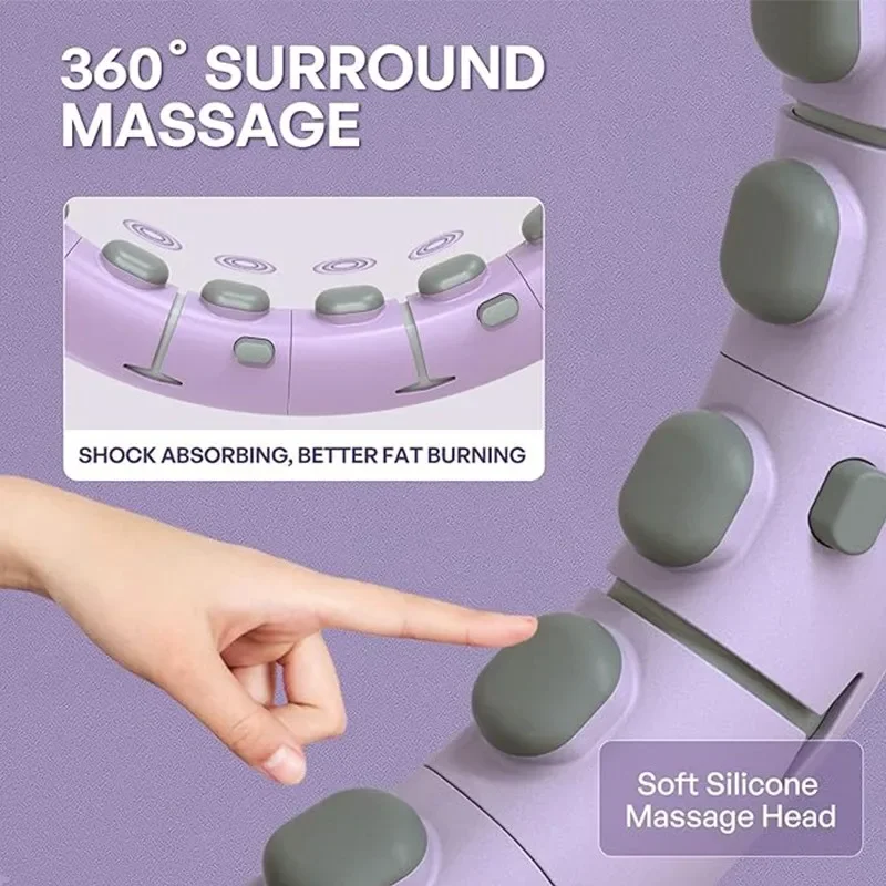 High-quality Smart 10-Section Counting Exercise Hoop Fitness Massage Tool for Weight Loss Waist Circle Sport Hoop