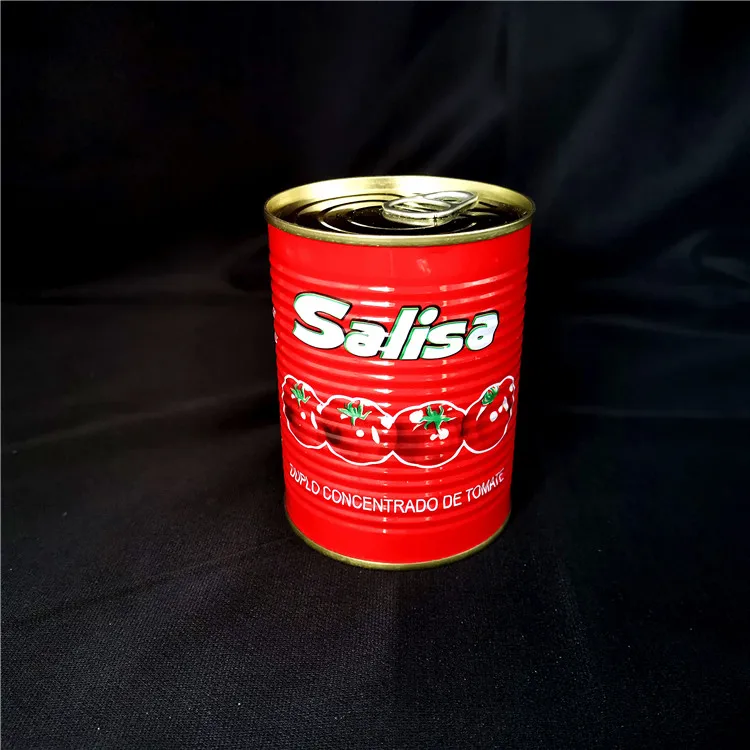 Best Selling Halal Kosher Manufacture 28-30% Brix Tomato Paste Sauce 28-30% Brix In 70g 2200g Tin For Halal African Cook