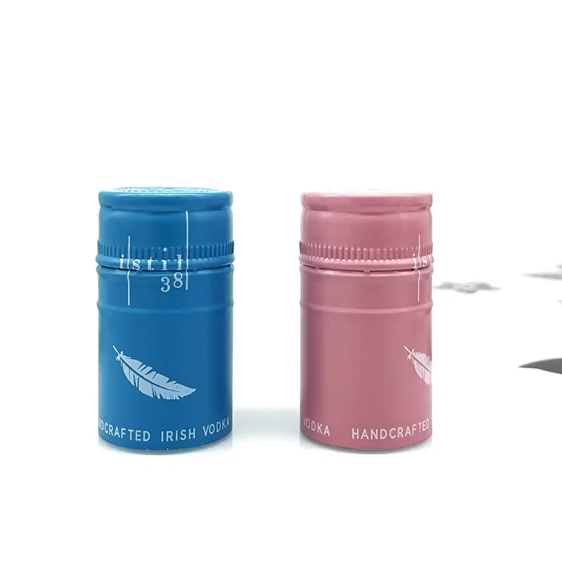 Factory Wholesale Customizable Recycled Metal ROPP Cap Aluminium-Plastic Pilfer-Proof Bottle Cap for Whisky Whiskey Vodka Liquor