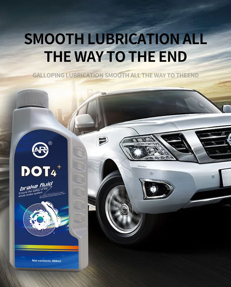 Manufacturer 800ml Plastic Bottle Wholesale dot4 Brake Fluid Lubricant Oil dot 4