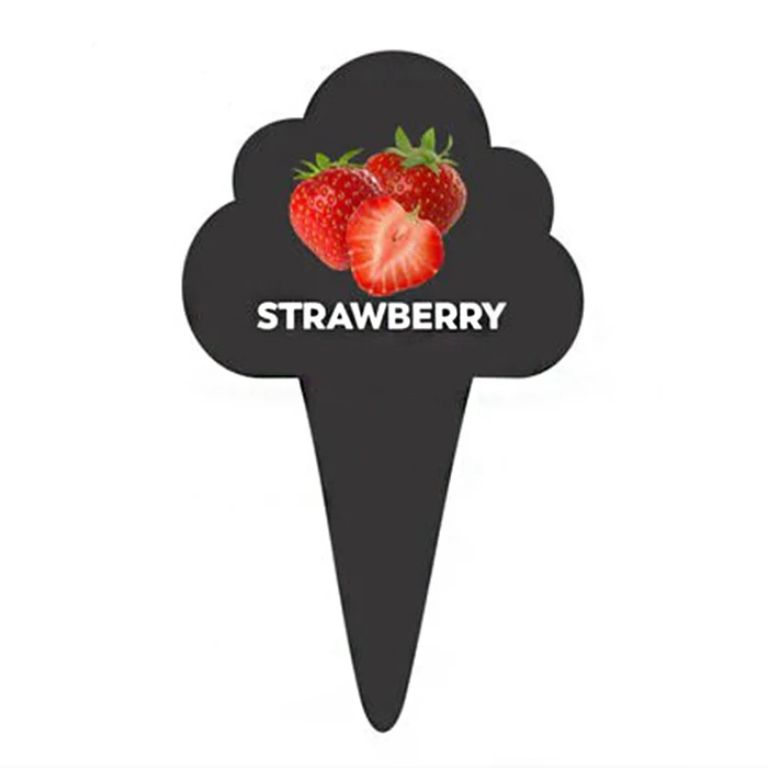Laser Cut Black Acrylic Flavor Stickers For Ice Cream Acrylic Gelato Ice Flavor Tags For Shop
