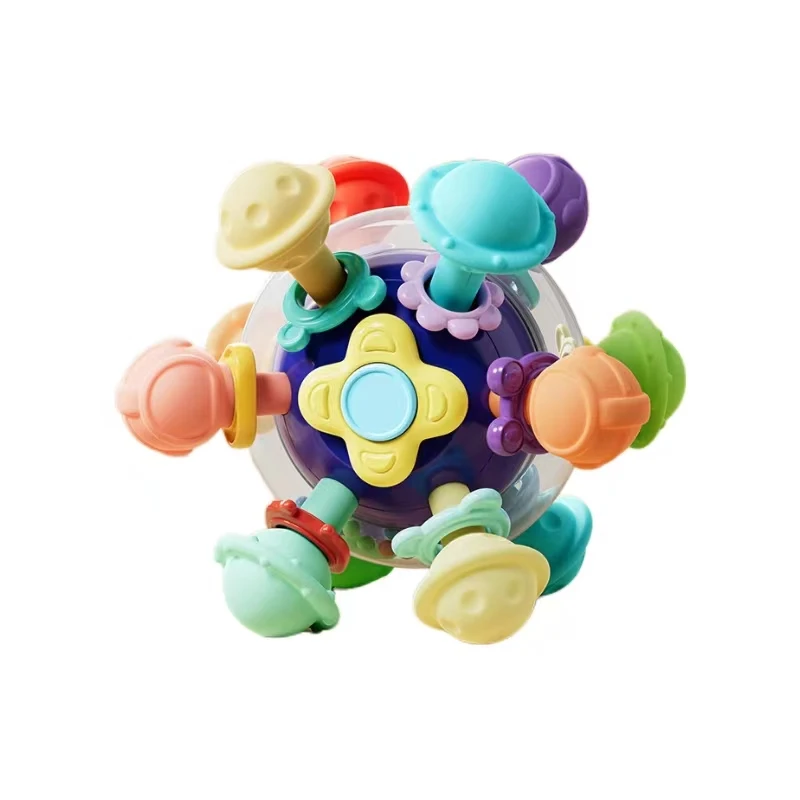 Wholesale baby silicone teether baby rattle toys set  teethers montessori   Rattle Chew toys