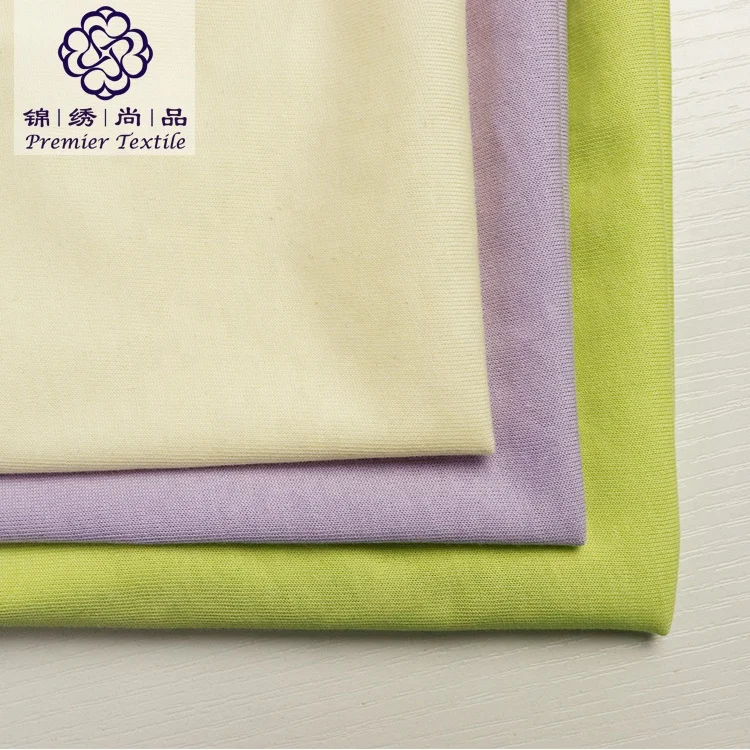 High Quality Plain Pattern Clothing Fabric Combed Cotton Knitting Single Jersey t-shirt fabric 100% Cotton Muslin Super Soften