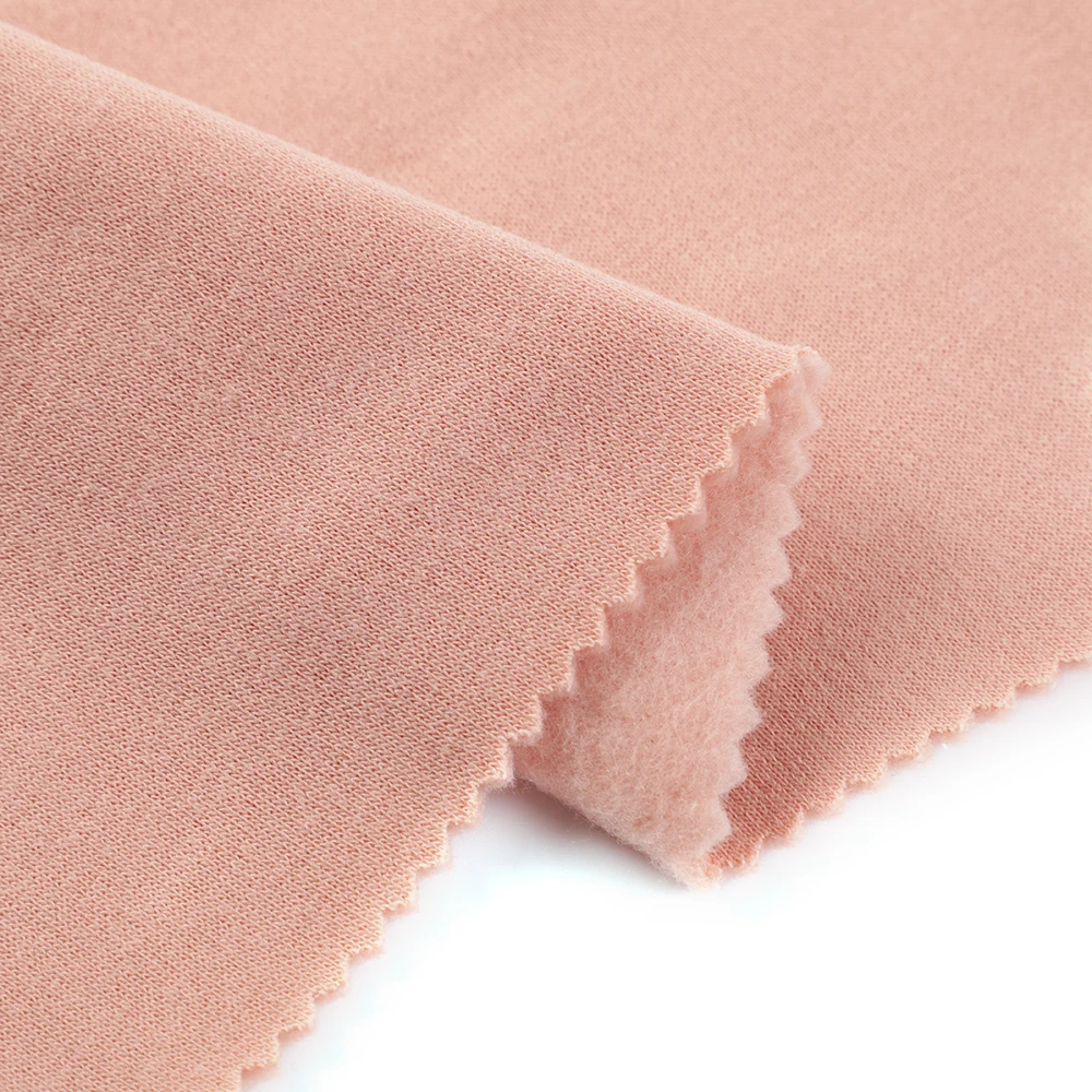 cheap price 100%polyester soft hand feel dty brushed knitted fabric for winter garment