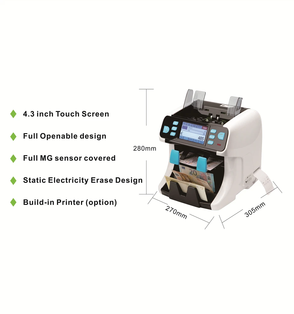 SH-208C NUMEN portable multi currency digital money currency bill counter and detector machine