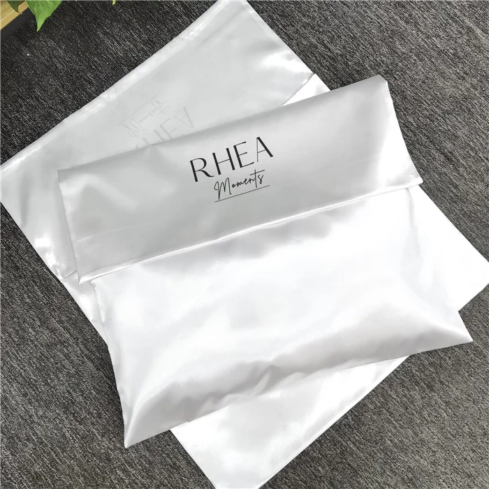 Custom Logo Luxury Silk Satin Envelope Pouch Clothing Hair Packing Bags Satin Dust Bag For Handbags