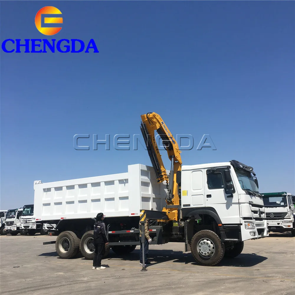 
Sinotruck howo hohan 6x4 10 wheels 371hp dump truck with crane 