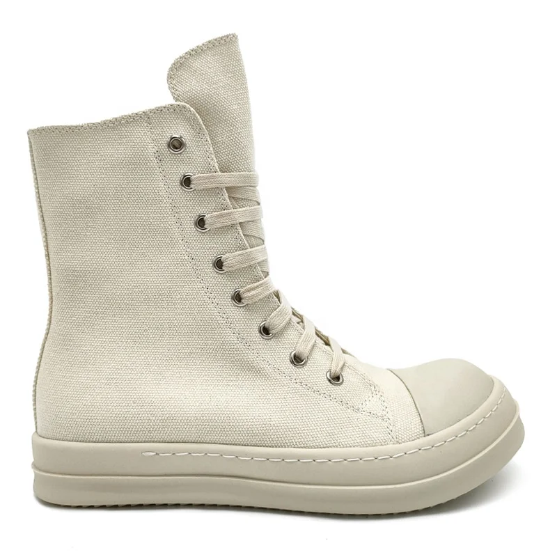 Latest fashion most popular autumn spring thick-soled heightened high-top casual denim women men canvas shoes sneakers