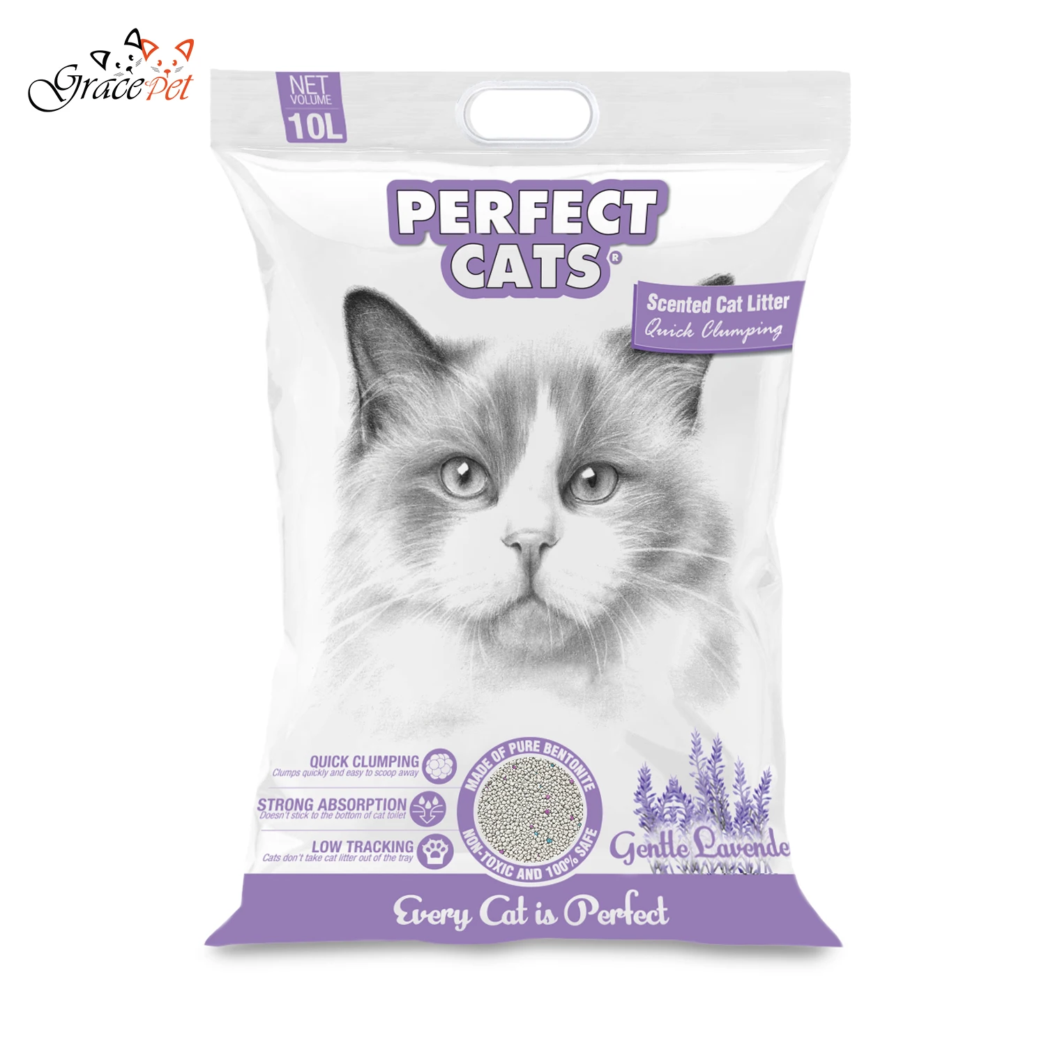 Pet Product Wholesale Hard Clumping Dust Free Sodium Mineral Clay Fast Absorption Cat Sand