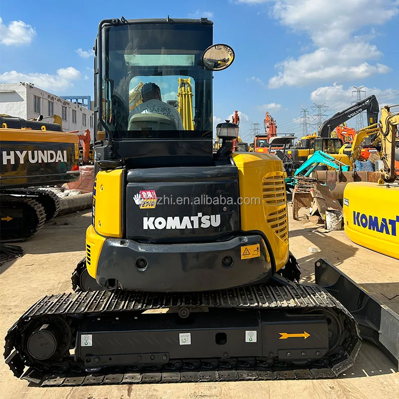 used Japan komatsu pc55 PC55MR PC55MR-2 excavator with hydraulic thumb rubber pads