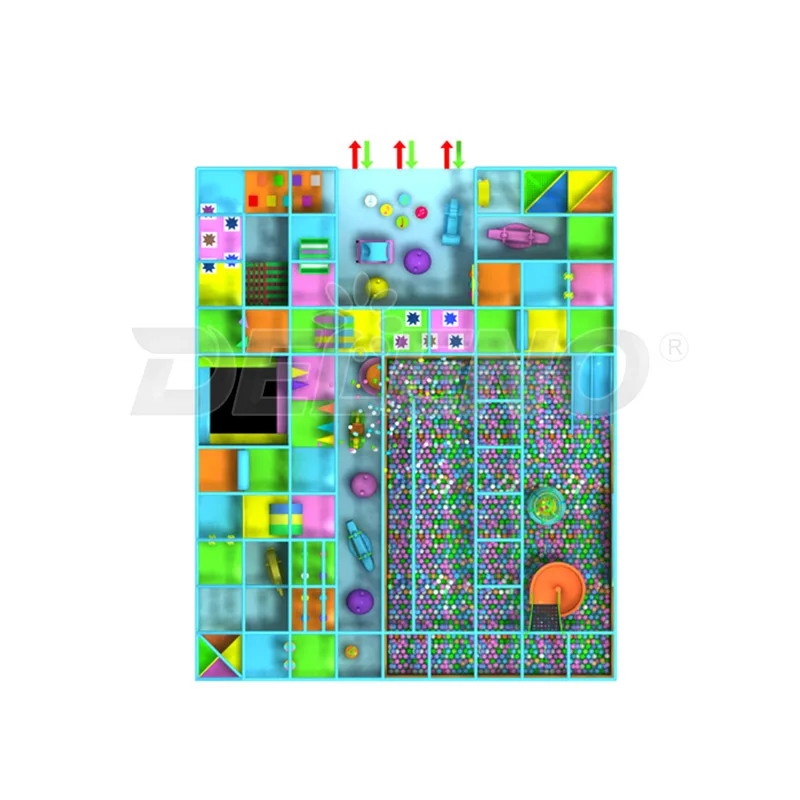 Professional Playground Amusement Parks With Large Slides For Sale