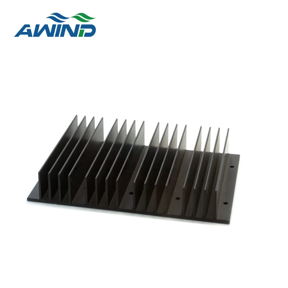 Заводская поставка, экструзионный алюминиевый радиатор с черным анодированием для транспортировки