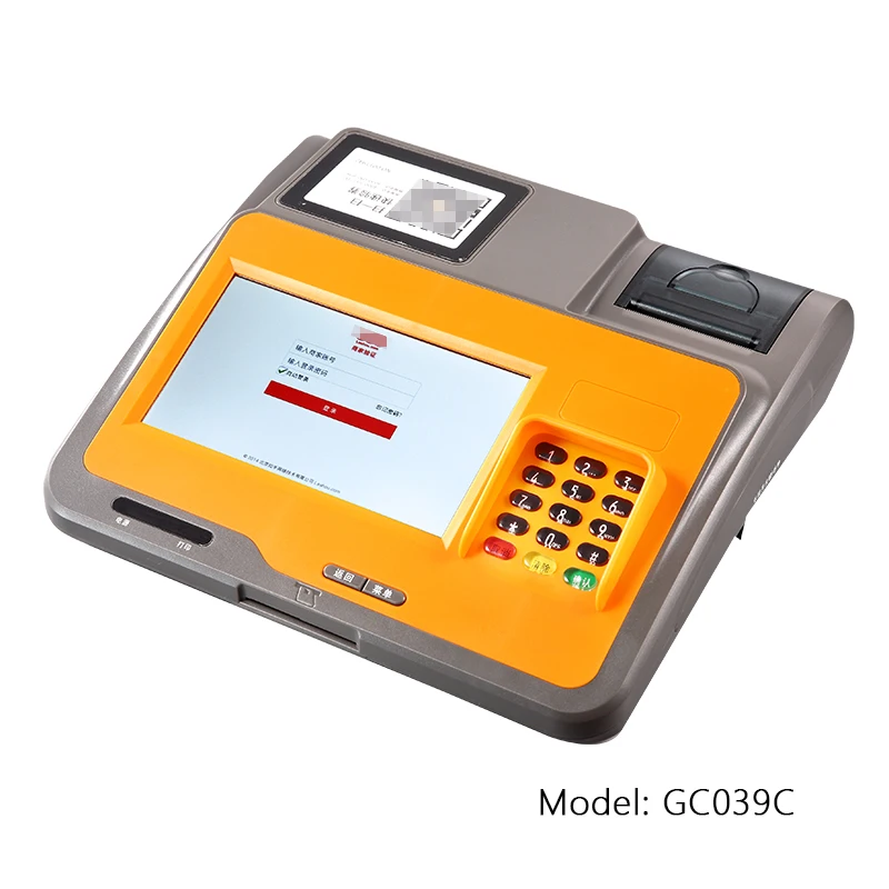 10.1inch wireless routing tablet pos terminal  with thermal printer Desktop billing  POS machine QR code reader pos hardware