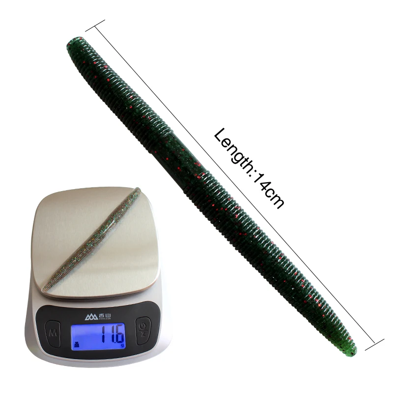 Fishing Lure Stick Senko Worm 14cm 11.6g Bass Soft Silicon Worm Lures Baits Artificial Earthworm soft lure floating rig