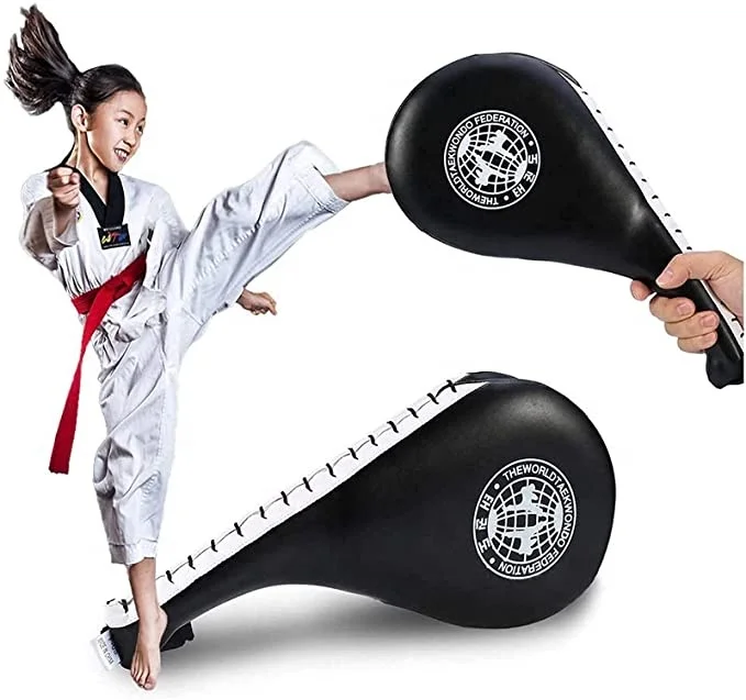 1 Pair Of Karate Taekwondo Double Kick Foot Pad Target Tae Kwon Do Kickboxing Training Martial Arts Equipment