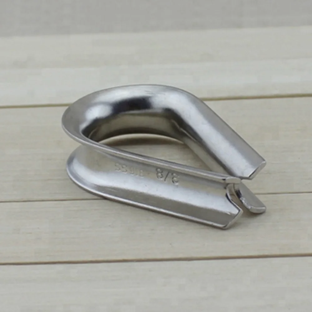 Американский тип Концевая серьга канатаиз G411 Стандартный наперсток AISI304/316 из нержавеющей стальной трос наперсток