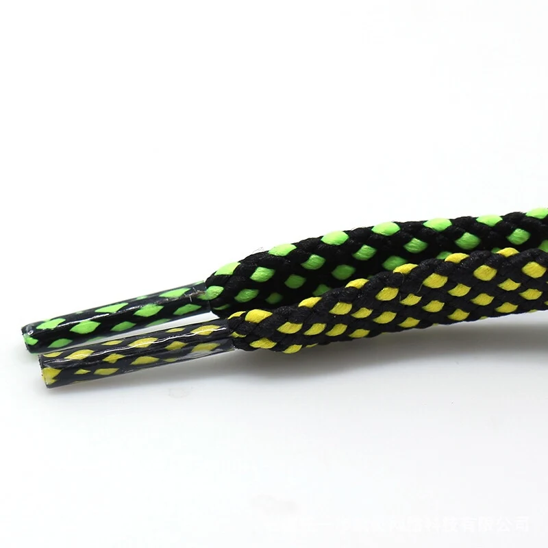 Whoelace bulk custom waxed hockey skate shoe laces print flat shoelace shoelaces custom