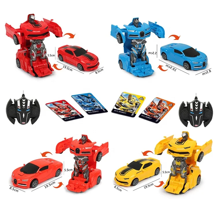 
For Kids 2 PCS Small Electric PK Battle RC Toys Deformation Remote Control Cars Robots 