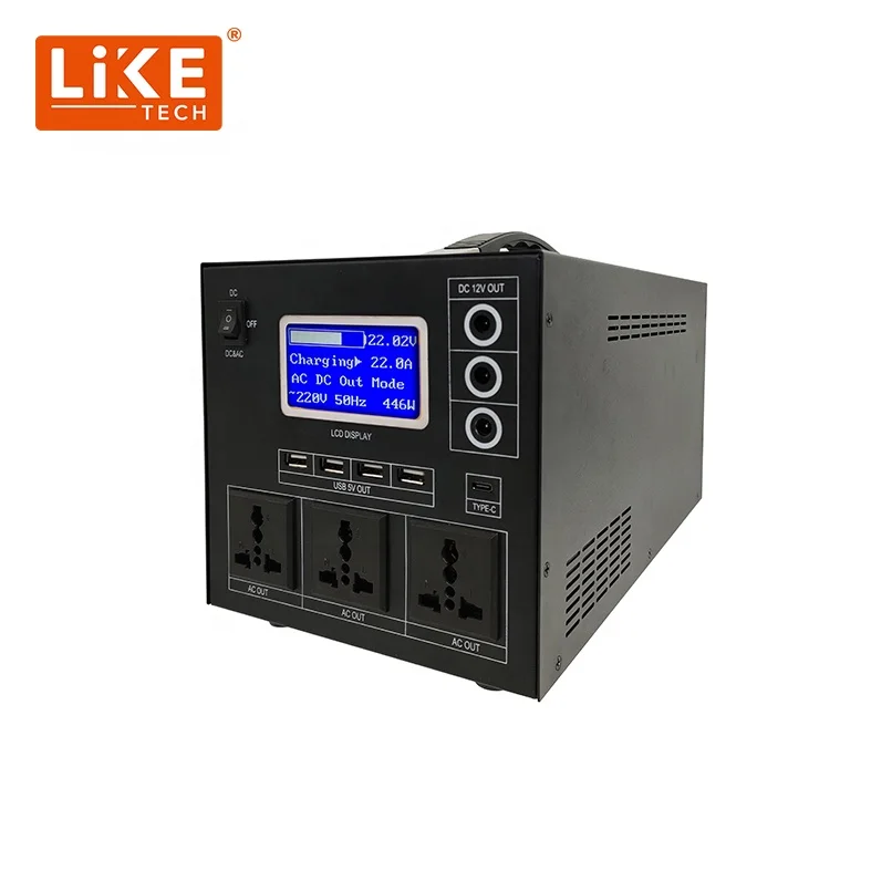 
LikeTech new energy solar panel kit 500W solar panel system outdoor camping home use for fan,TV,fridge,lighting 