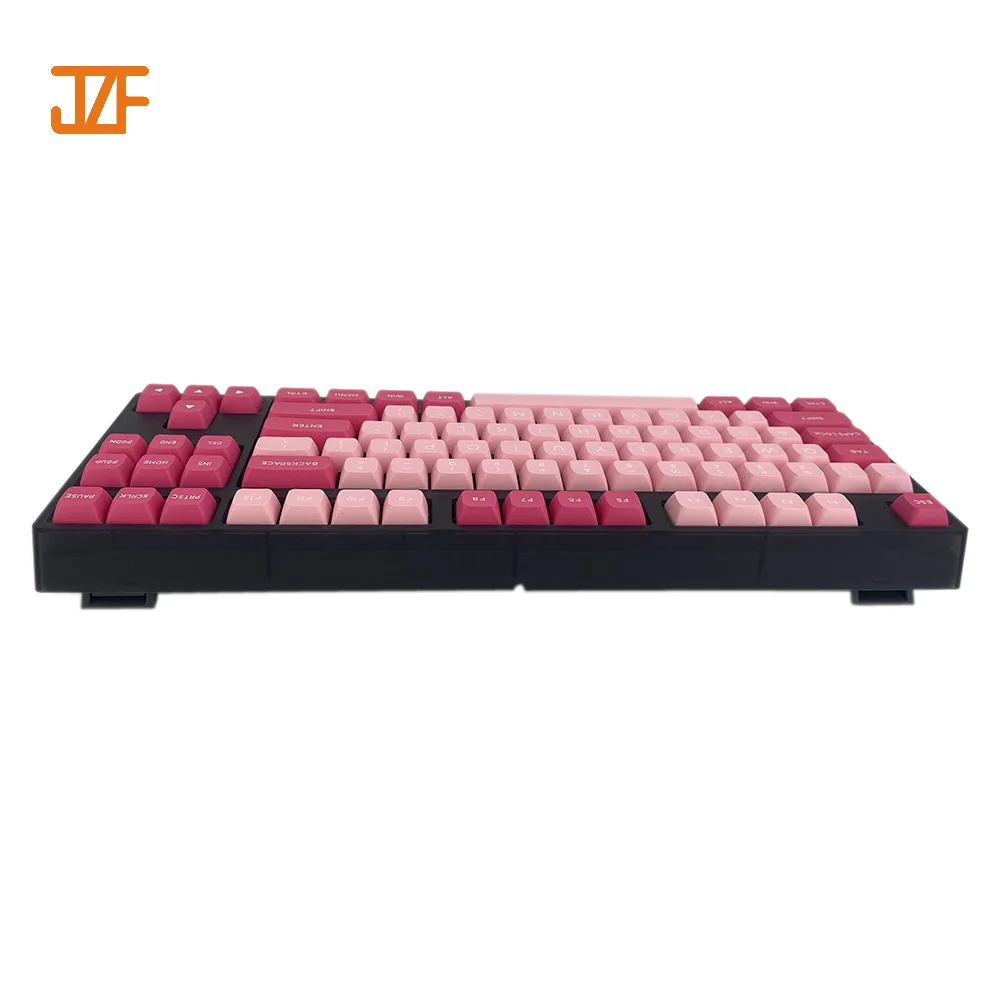 Keycaps Suppliers Custom 60% 80% 85% Gaming Double Shot Pink Keycaps Mechanical Keyboard Pbt Keycaps DIY 87 171 keys set