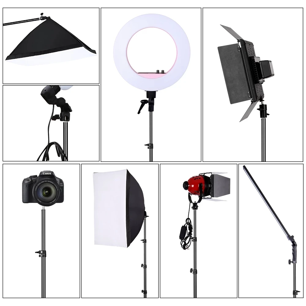 max 6kg light stands tripod 184cm photography 1/4 folding screw for ring light relfectors softboxs umbrellas background