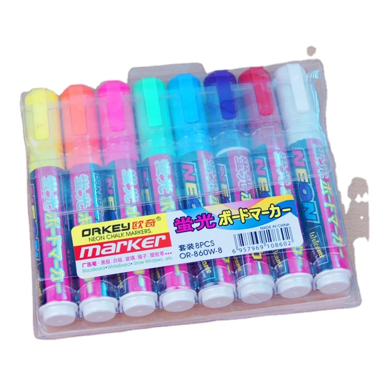Fluorescent Big Neon Pen Jumbo Highlighter Pen For LED Writing Board
