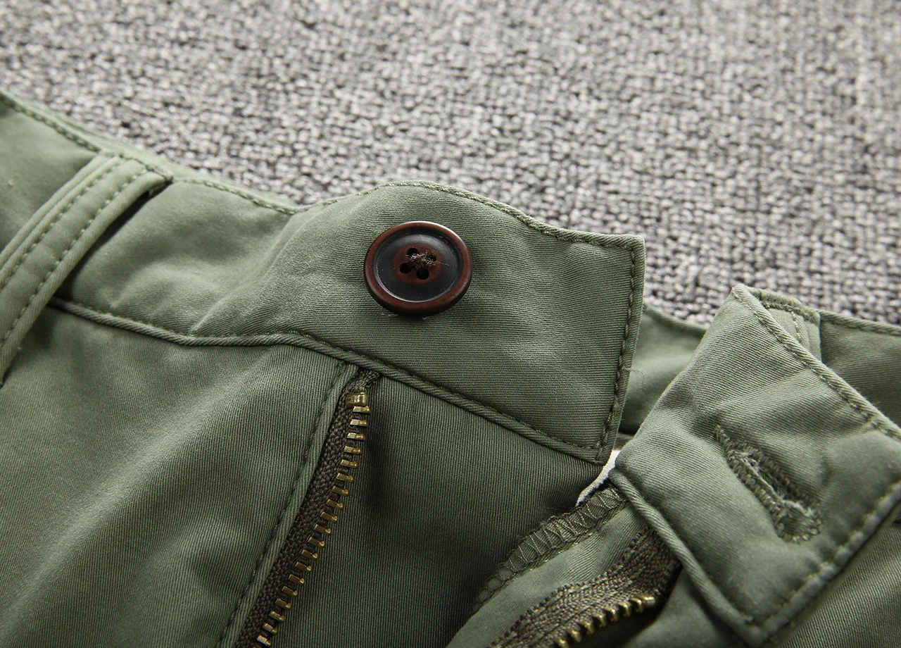 Windproof Winter Add Wool Warm Men Trousers Casual Pants With Pocket