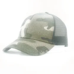 Fashion 5 panel camouflage color gorras mesh trucker caps hats mens custom printing