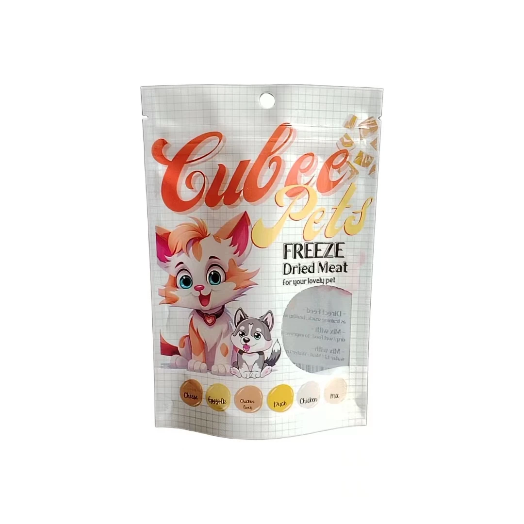Hot Sale Custom Mylar Zip Lock Stand up Pouch Secure CPP Plastic Bag for Pet Food Packaging Gravure Printing Surface Handling