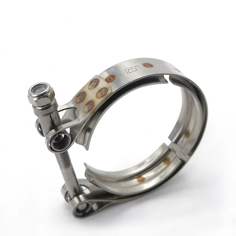 Ss 304 Silence Generator Automotive Exhaust Down Pipe Standard T Bolt V Band Clamp And Standard Flanges Kits