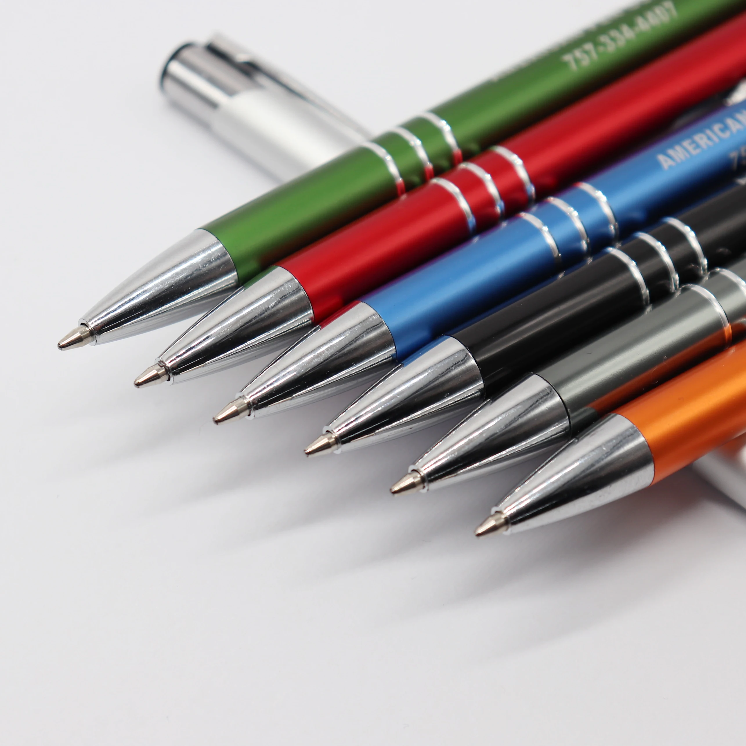 Wholesale High Quality luxury metallic pens ballpoint pens with logo custom printed