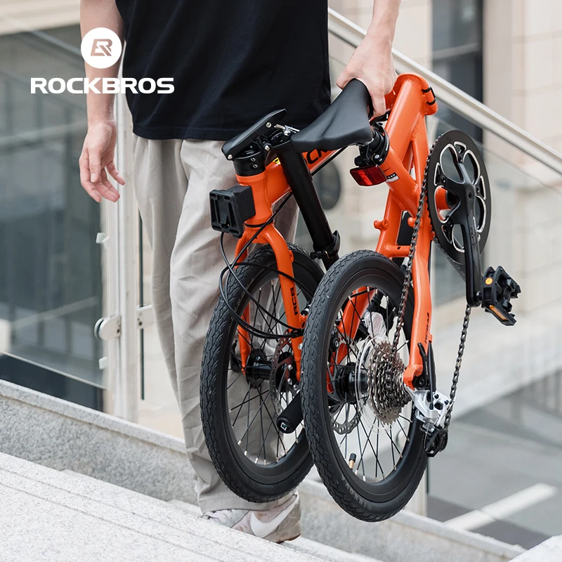 ROCKBROS 16 inch Adult Student Work Commuter Folding Bicycle Portable folding bike  9-speed Shift Disc Brake Men Women Bike