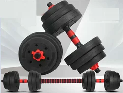 Certificated Black Round Cement Dumbbell Environmentally Friendly Adjustable Dumbbells Cement Weights
