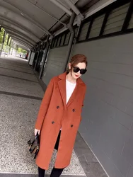 Новый дизайн, двухстороннее кашемировое шерстяное Женское зимнее пальто