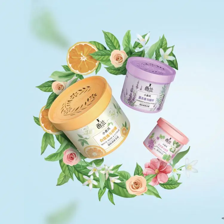 Good quality long lasting fragrance solid gel air freshener for car home