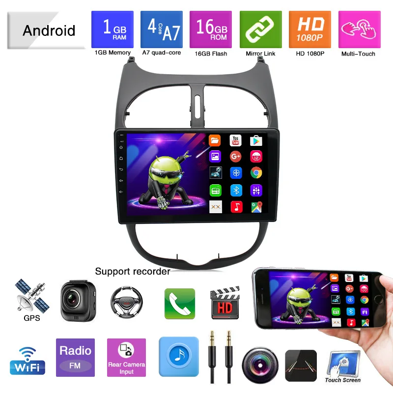  Мультимедийный dvd-плеер 2 din mp3 gps-система для citroen c2 сенсорный экран видео приборная панель стерео автомобильное радио android peugeot
