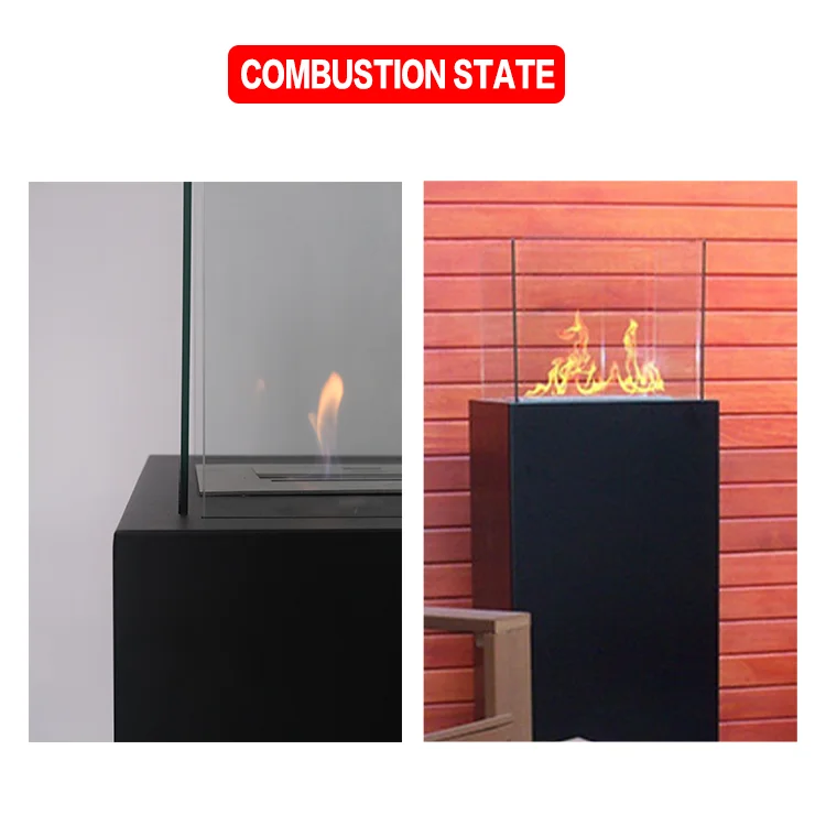 Freestanding Indoor Tabletop Modern Design Bio Fuel Table Bioethanol Fireplace Stove