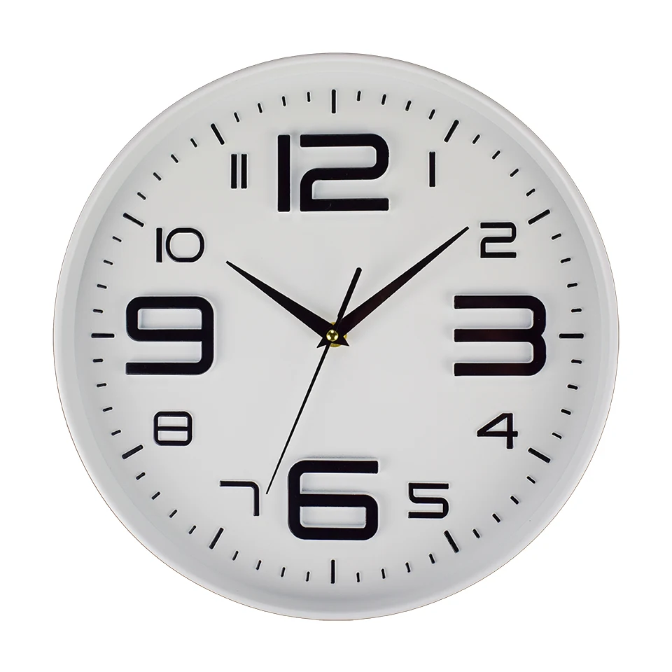 12 inch clock promotional glass decorative 3d wall clock