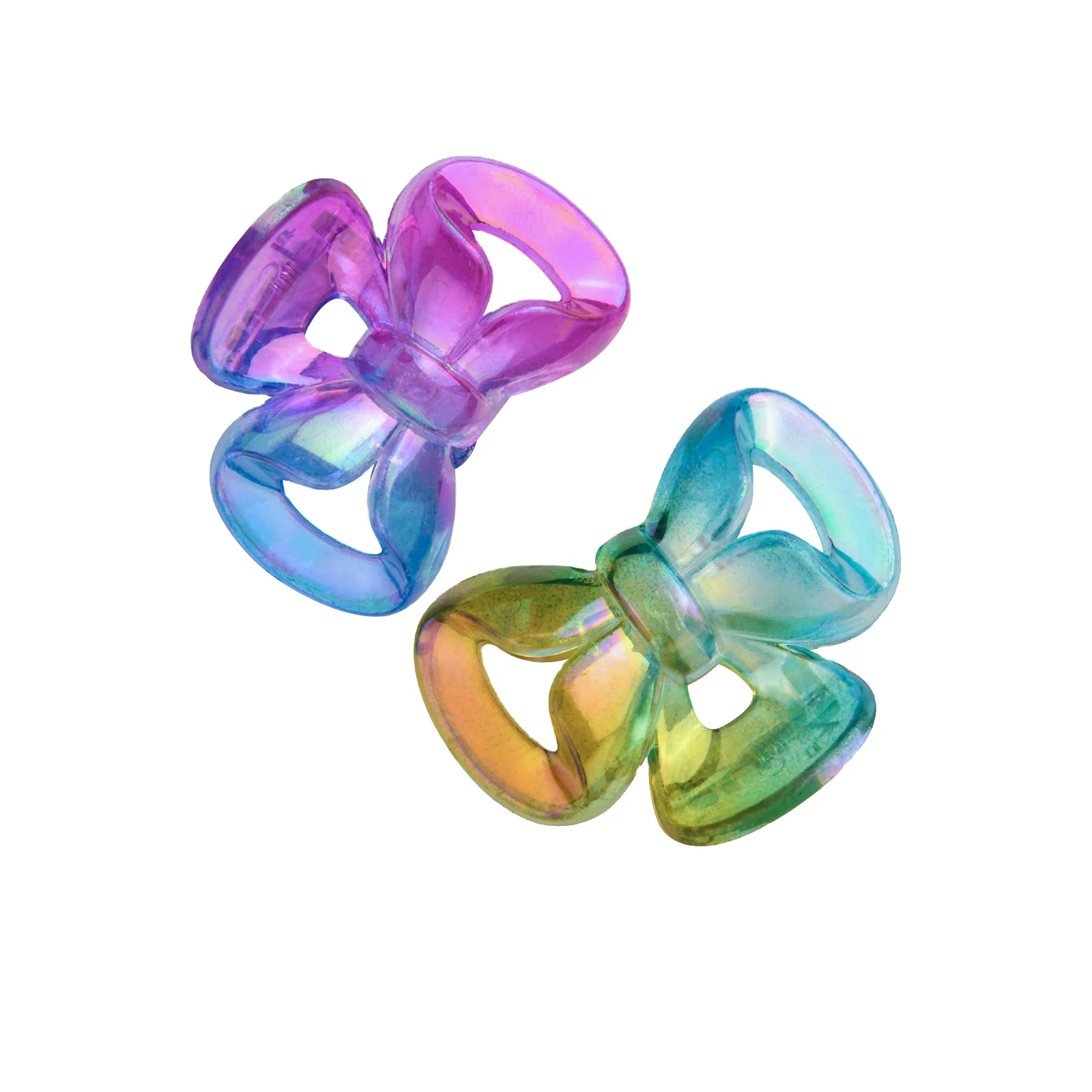 Детская разноцветная плетеная заколка в европейском и американском стиле разноцветная маленькая пластиковая полая заколка в форме банта