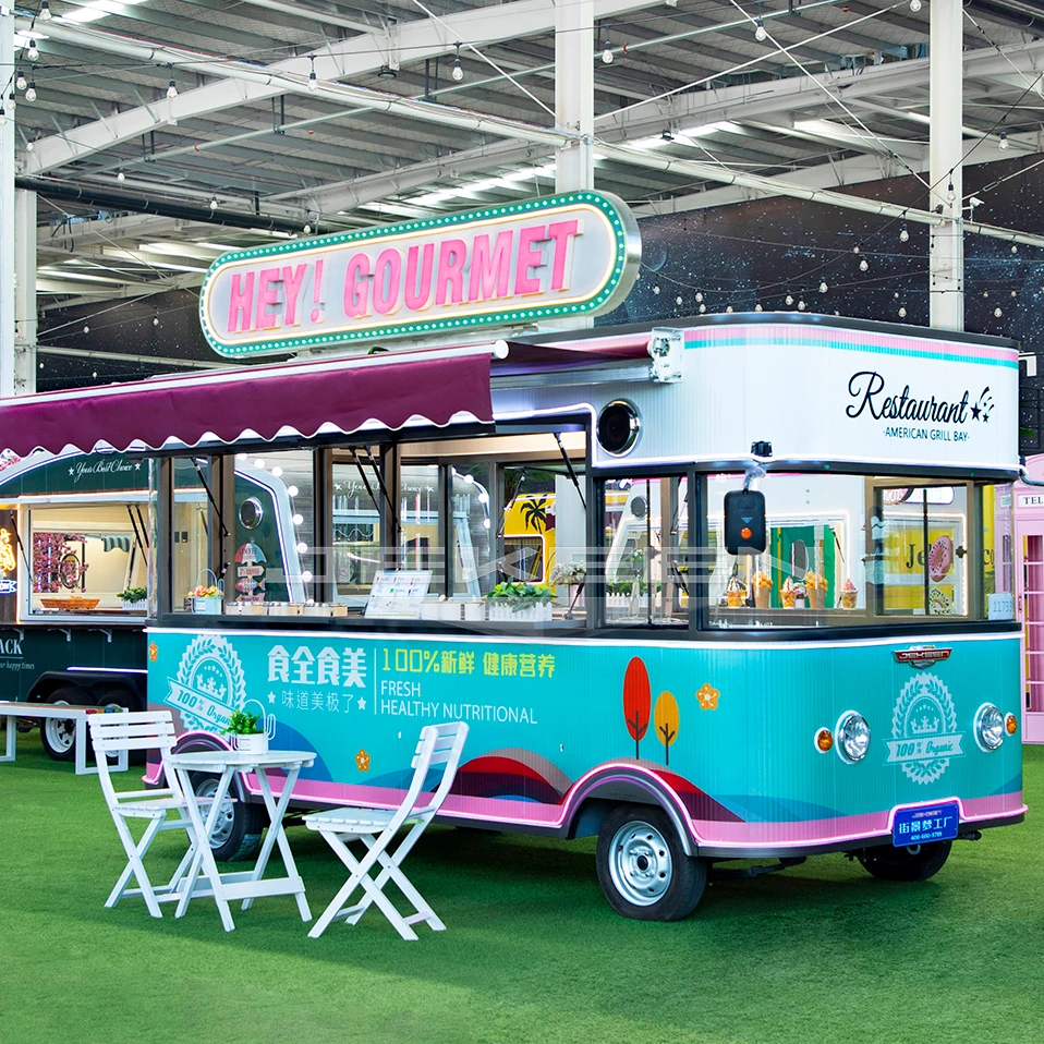 Jekeen Factory High Quality Cheap Catering Beverage Steak Roasted Bakery Electric Food Shop Trailer Delivery Food Truck for F&B