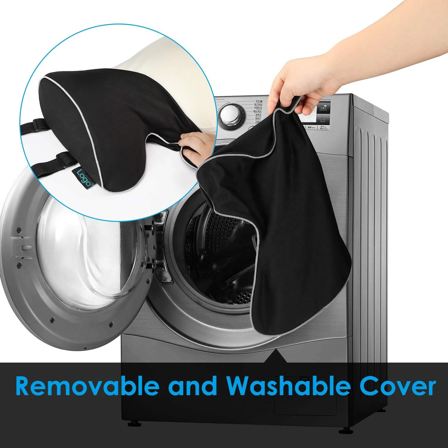 Car Headrest Cushion for Neck Pain Relief Cervical Support with 2 Adjustable Straps