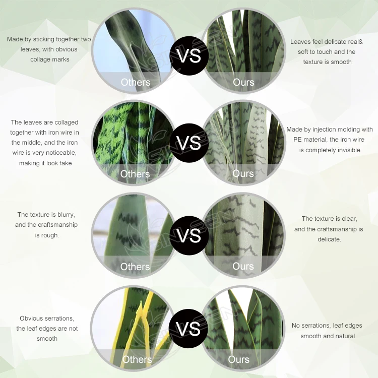 Indoor Plant Faux Home Decor Potted Small Decorative Real Touch House Living Room Snake Plants Artificial