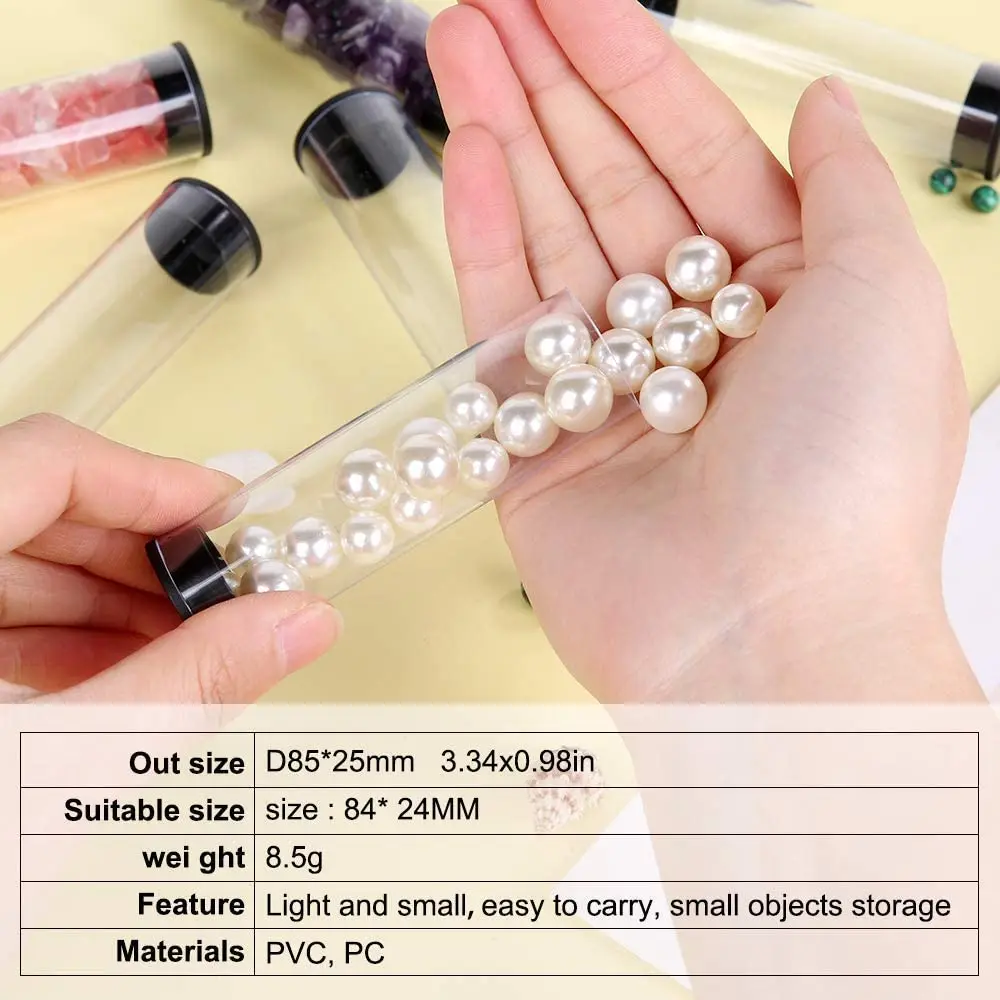 New Creative Package Food Grade PET Clear Transparent Cylinder Candy Packaging Tube