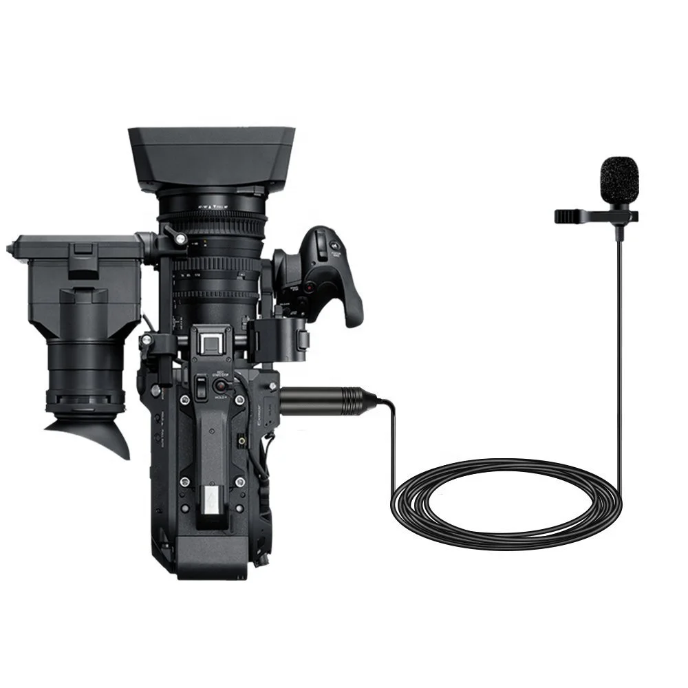 Lavalier lapel microphone 3.5mm jack for clip-on lav microphone xlr