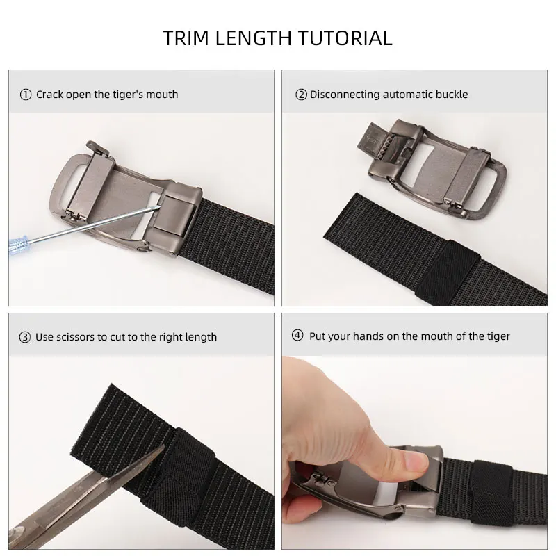 New Outdoor Tactical Men Women Full Strapped  Breathable Polyester Imitation Nylon Alloy Automatic Clothing belt