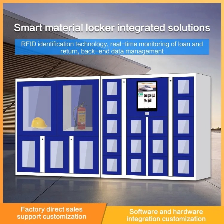 Staff electronic smart RFID locker system luggage with touch screen parcel delivery smart locker