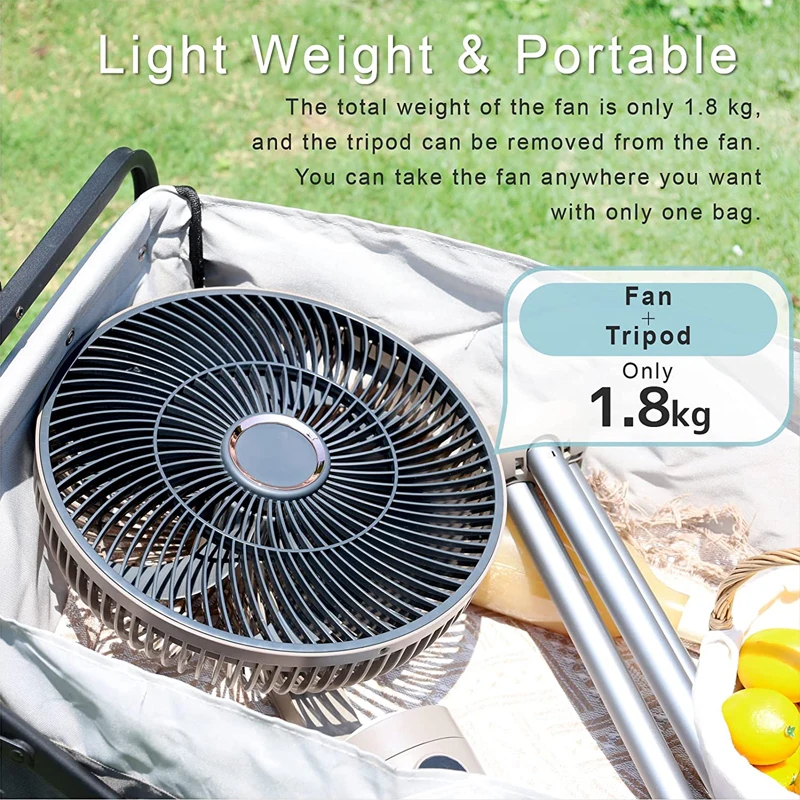 Outdoor Cordless Fan camping fan Rechargeable Fan Portable for outdoor