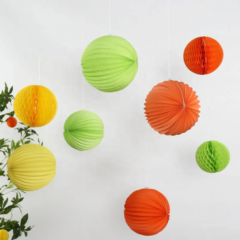EAST TERN Wholesales Paper Lantern Tissue Paper Honeycomb Ball for Shopping Mall Nursery School Party Decorative