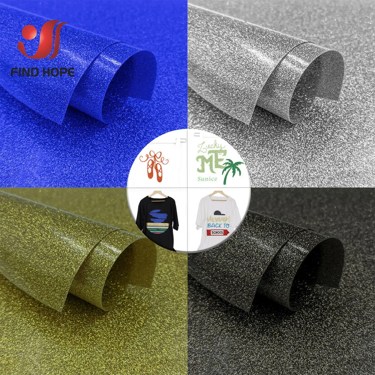 
30cm*50cm Glitter Heat Transfer Vinyl label Iron-on Garment T-shirt DIY Heat Press T-shirt Digital Craft Cutter Film HTV 