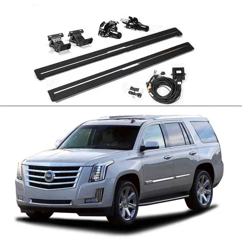 electric side steps automatic running boards deployable folding footrest for Cadillac ESCALADE 2015~2020